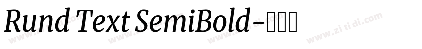Rund Text SemiBold字体转换